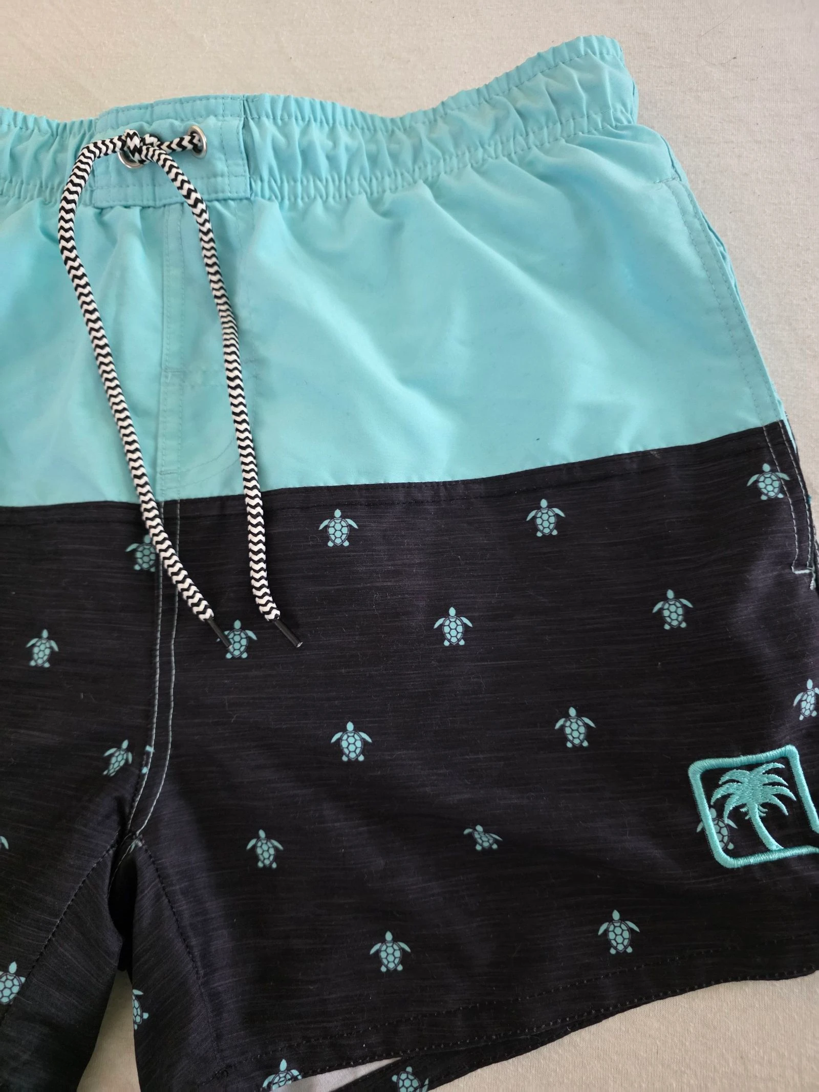Bañador corto Sun Project - Diseño de Tortugas y Palmera - Talla M – photo 2